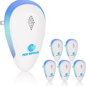Avantaway Ultrasonic Pest Repeller 6 Pack, The New Electronic and Ultrasound Pest Repeller for Mosquito Cockroaches, mice, etc.Pest Control of The Living Room, Garage, Warehouse, Office, Hotel