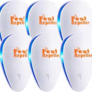 Ultrasonic Pest Repeller 6 Pack, Electronic Plug in Indoor Pest Repellent, Pest Control for Bugs, Insects, Roaches, Mice, Rodents, Mosquitoes