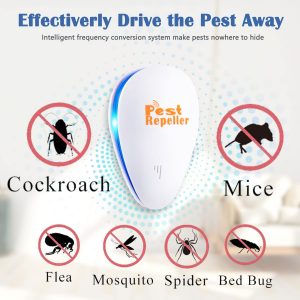 Ultrasonic Pest Repeller 6 Pack, Electronic Plug in Indoor Pest Repellent, Pest Control for Bugs, Insects, Roaches, Mice, Rodents, Mosquitoes